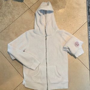Roxy Girls; size large; hooded fleece with zip front and pockets and hood;
